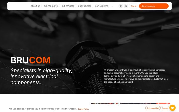 Screenshot of brucom.co.uk