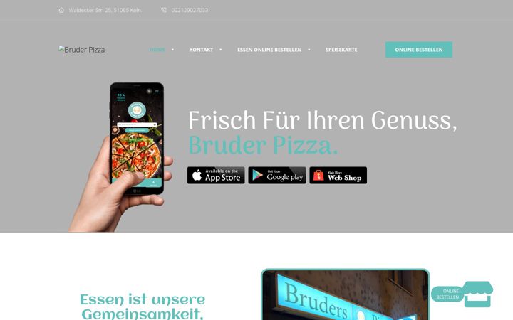 Screenshot of bruders-pizza.de