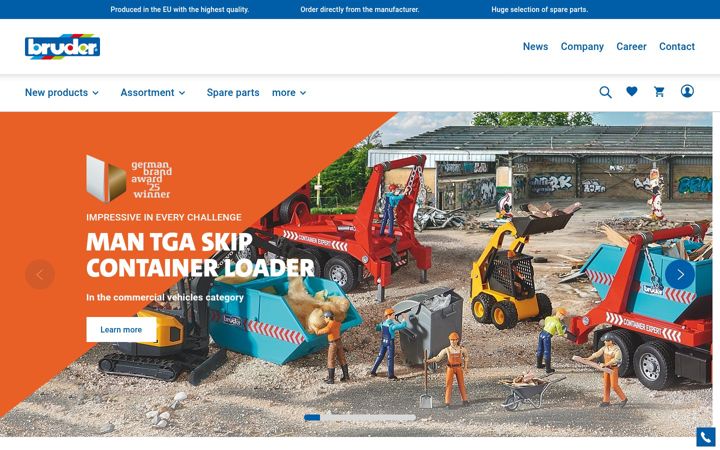 Screenshot of brudertoys.com