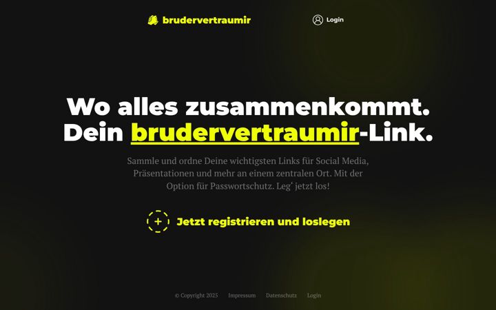 Screenshot of brudervertraumir.de