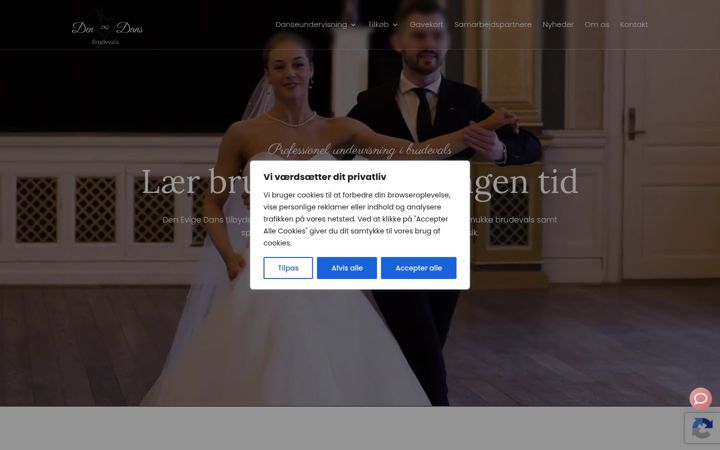 Screenshot of brudevals-denevigedans.dk