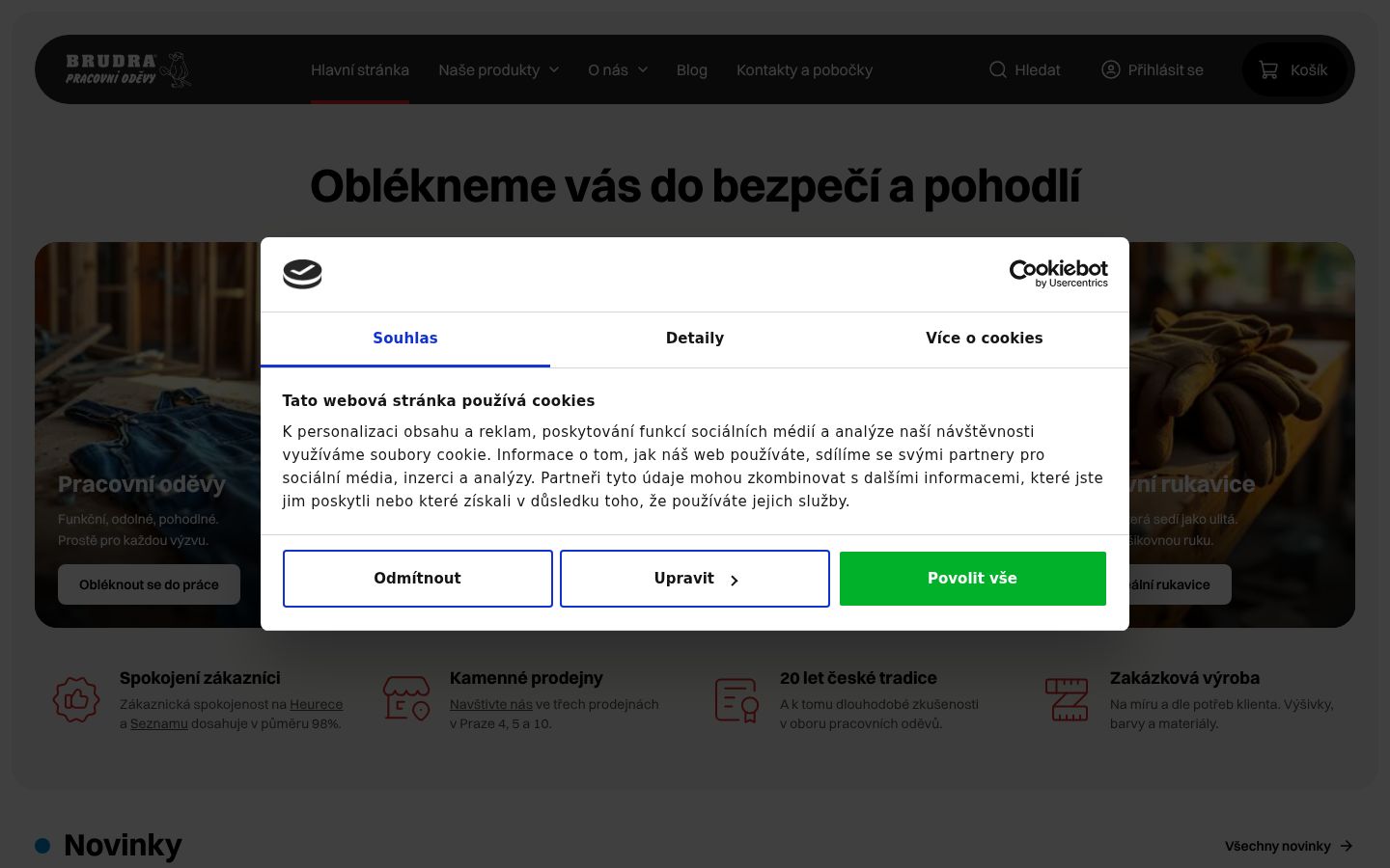 Snímka obrazovky banera súhlasu zobrazeného pred akoukoľvek interakciou