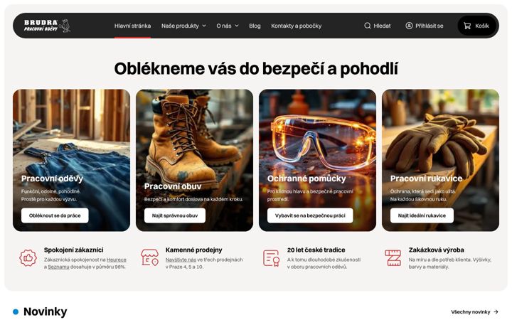 Screenshot of brudra.cz