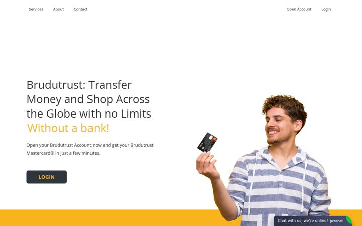 Screenshot of brudutrustbank.com