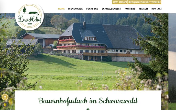 Screenshot stránky bruecklehof-titisee.de