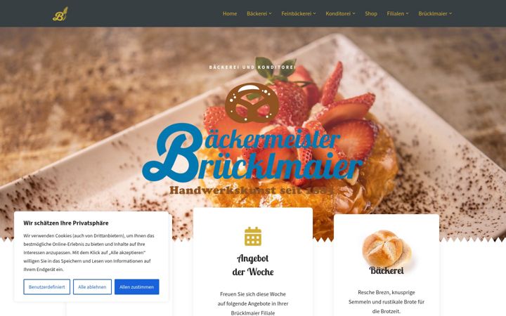 Екранна снимка на bruecklmaier.de