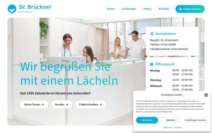 Екранна снимка на brueckner-schorndorf.de