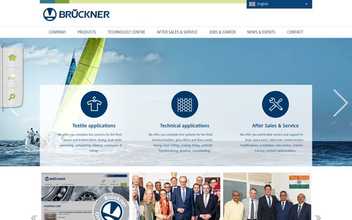 Screenshot of brueckner-textile.com