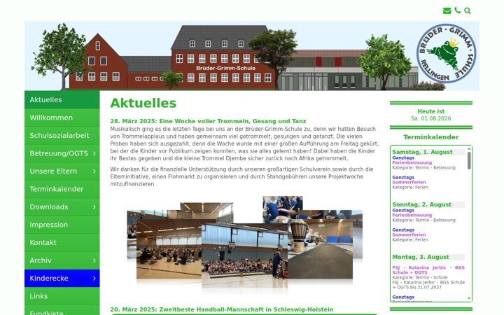Screenshot of bruedergrimmschule.de