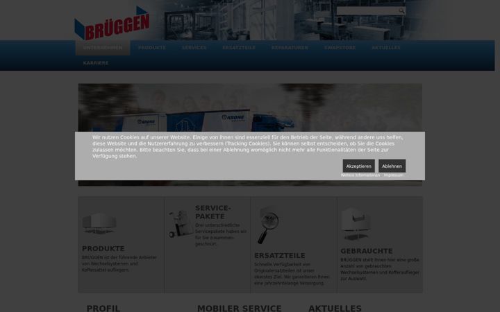 Екранна снимка на brueggen-gmbh.de