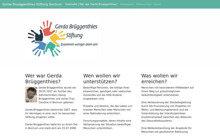 Screenshot of brueggenthies-stiftung.de