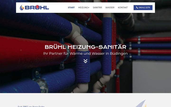 Екранна снимка на bruehl-heizung.de