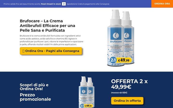 Screenshot of brufocare.it