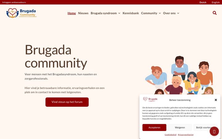 Captură de ecran a brugada.nl