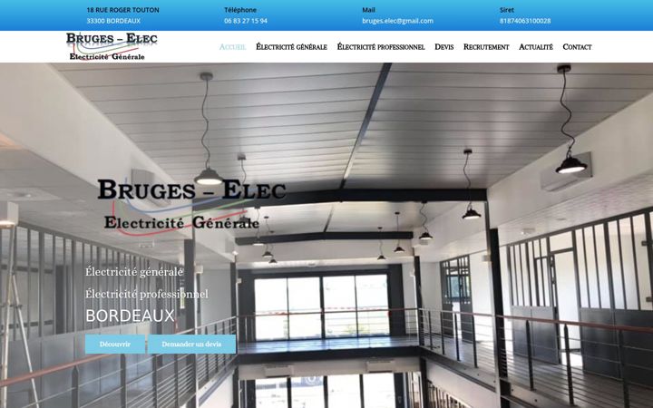 Screenshot of bruges-elec33.fr