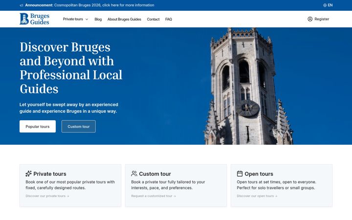 Screenshot of bruges-guides.com