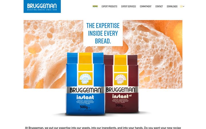 Screenshot of bruggemanyeast.com