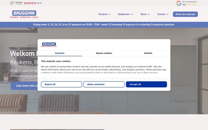 Captură de ecran a bruggink-bv.nl