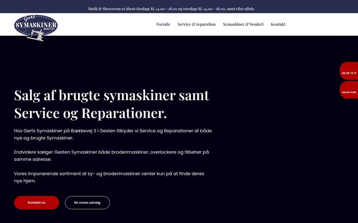 Screenshot of brugtesymaskiner.dk