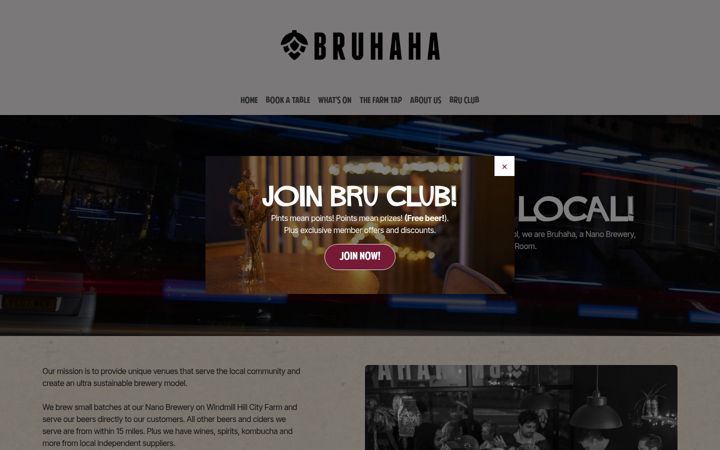 Screenshot of bruhaha.beer