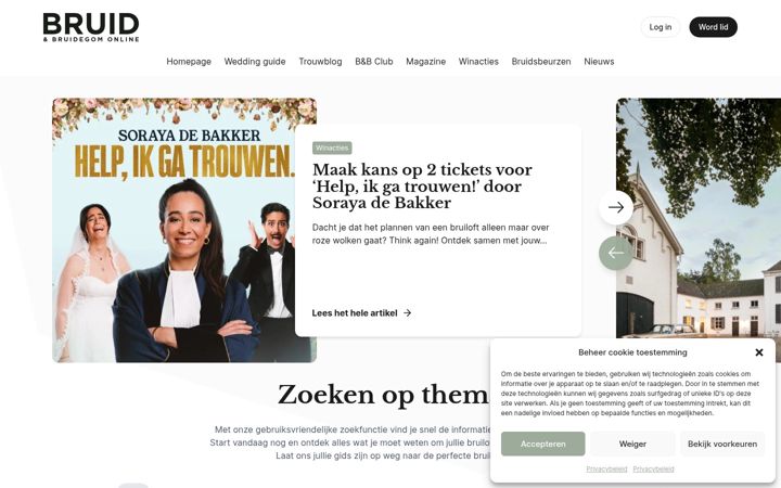 Screenshot stránky bruidenbruidegom.be