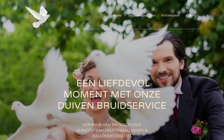 Screenshot of bruidsduivenverhuurmiddendrenthe.nl