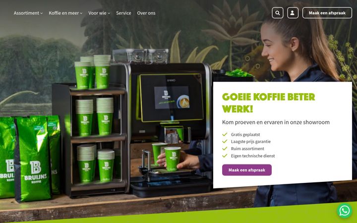 Screenshot of bruijnskoffie.nl