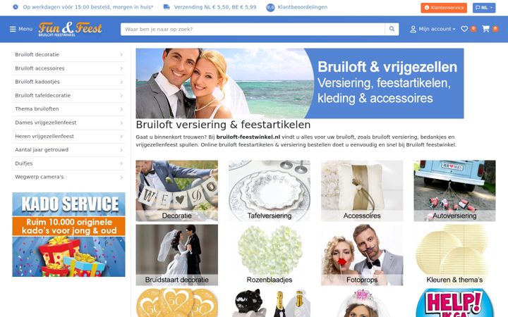 Screenshot of bruiloft-feestwinkel.nl