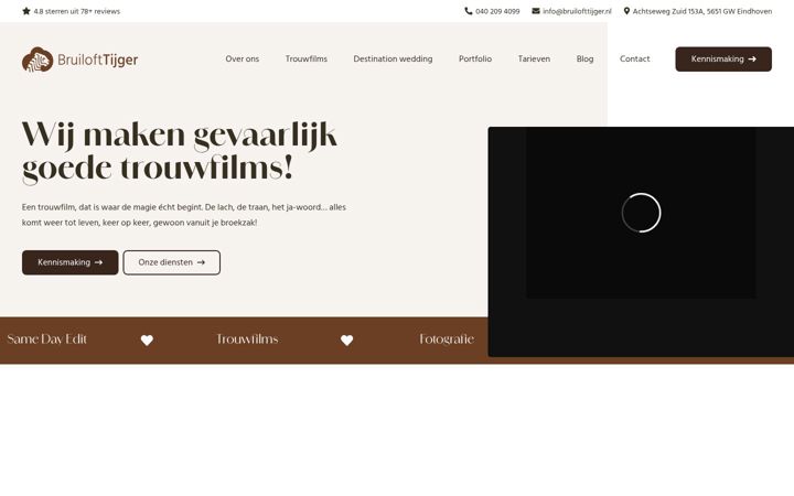 Екранна снимка на bruilofttijger.nl