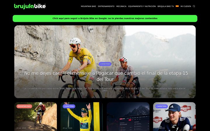 Screenshot of brujulabike.com