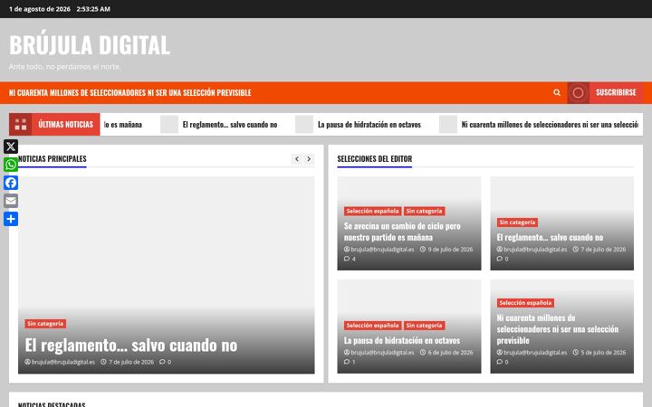 Екранна снимка на brujuladigital.es