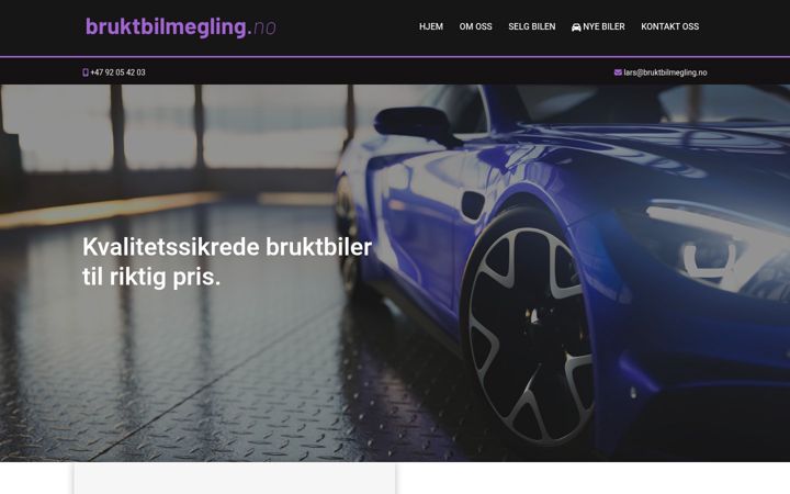 Screenshot of bruktbilmegling.no