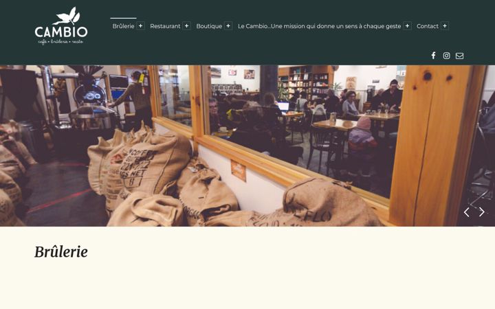Screenshot of bruleriecambio.ca