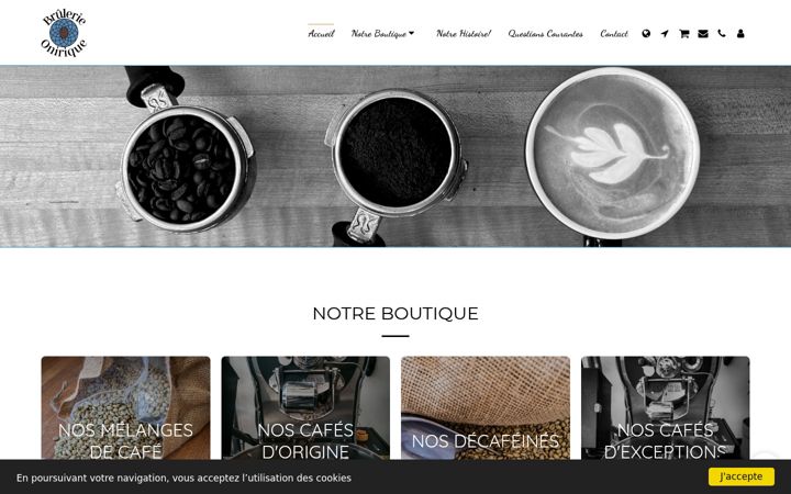 Screenshot of brulerieonirique.ca
