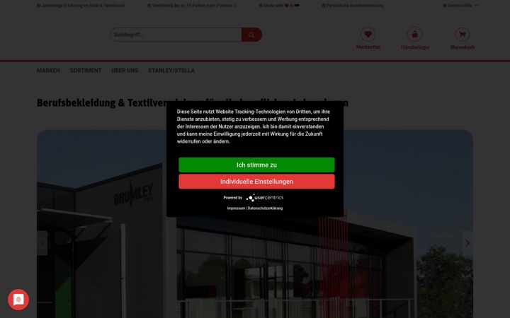 Screenshot of brumleyshop.de