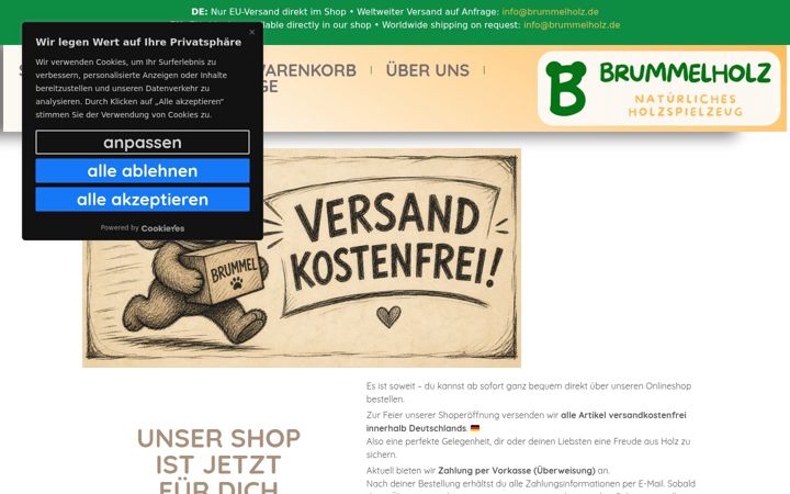 Screenshot of brummelholz.de