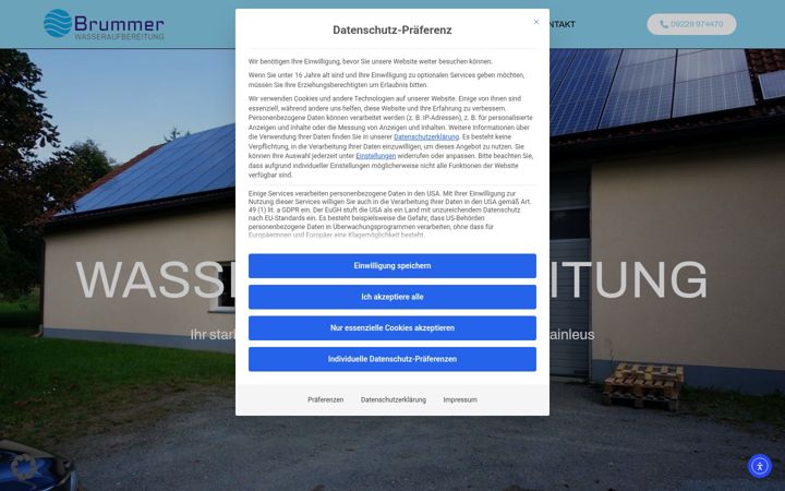 Captură de ecran a brummer-wasseraufbereitung.de