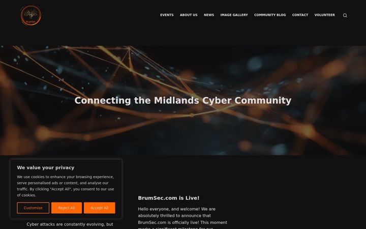 Screenshot of brumsec.com