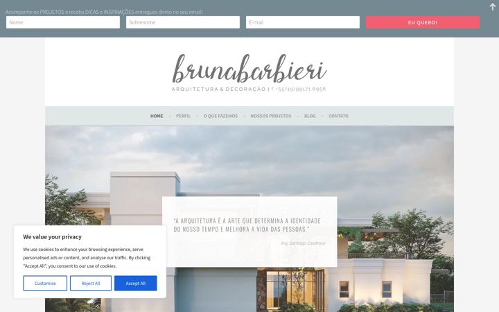 Screenshot of brunabarbieri.com.br