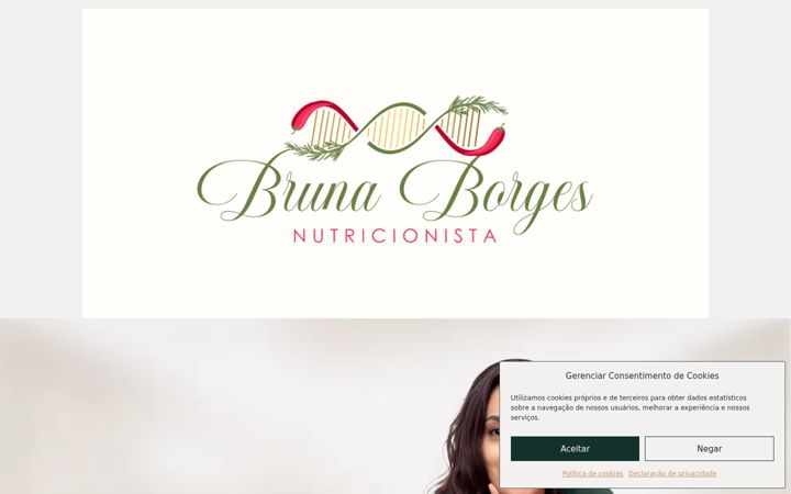Kuvakaappaus sivustosta brunaborgesnutri.com.br