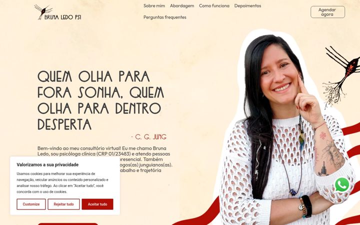 Screenshot of brunaledopsi.com.br