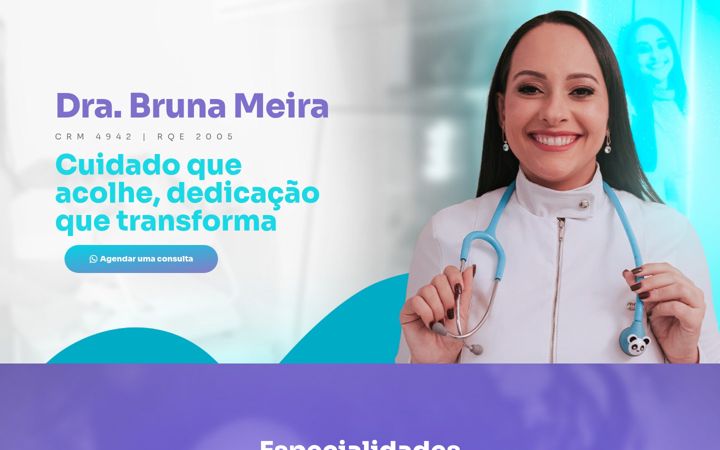 Screenshot of brunameirapediatra.com