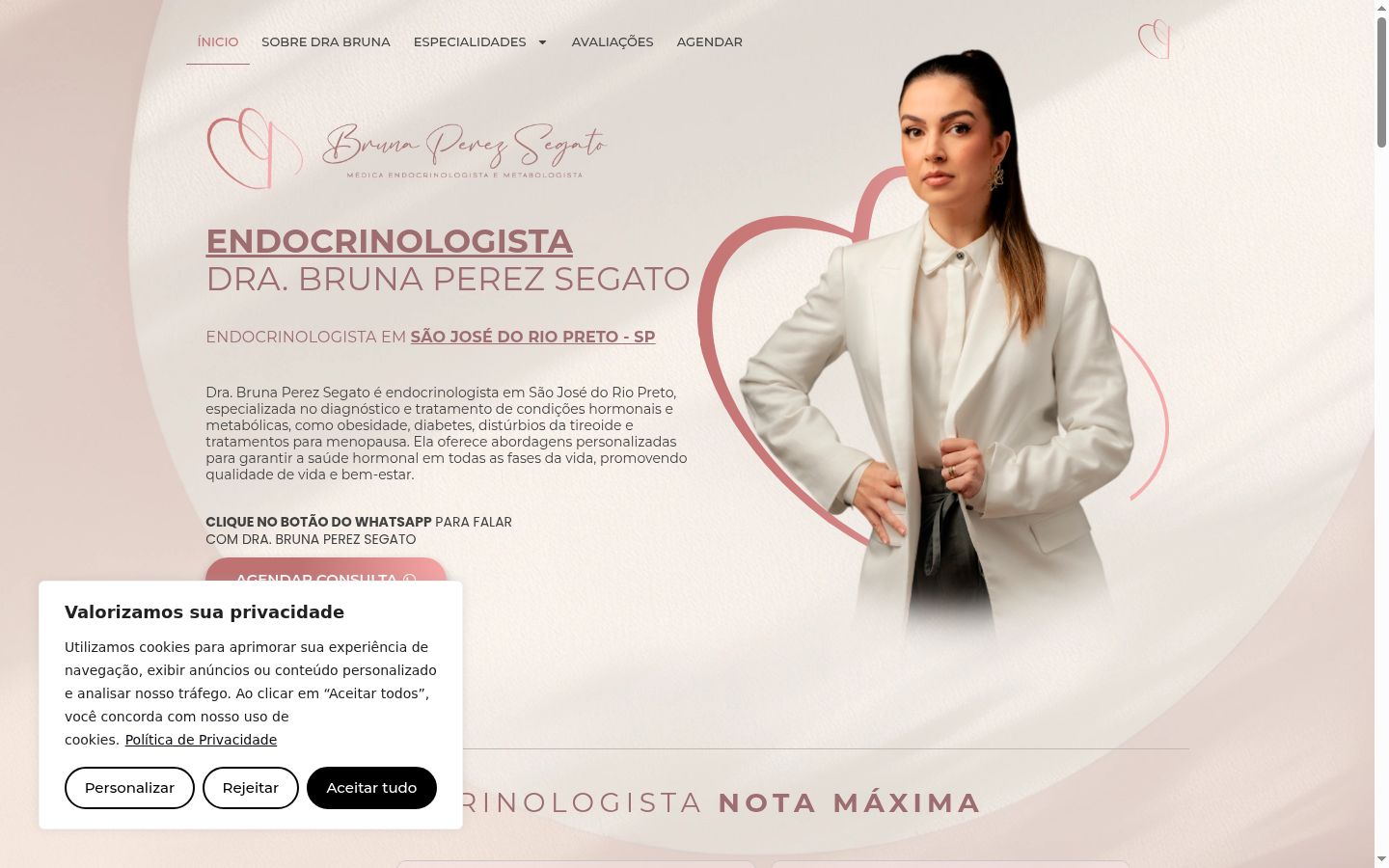 Posnetek zaslona pasice za privolitev, prikazane pred kakršno koli interakcijo
