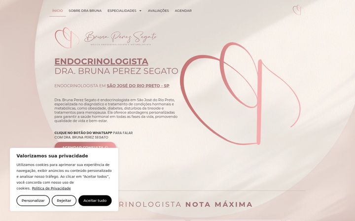 Screenshot of brunaperezsegato.com.br