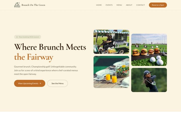 Screenshot of brunchonthegreen.com