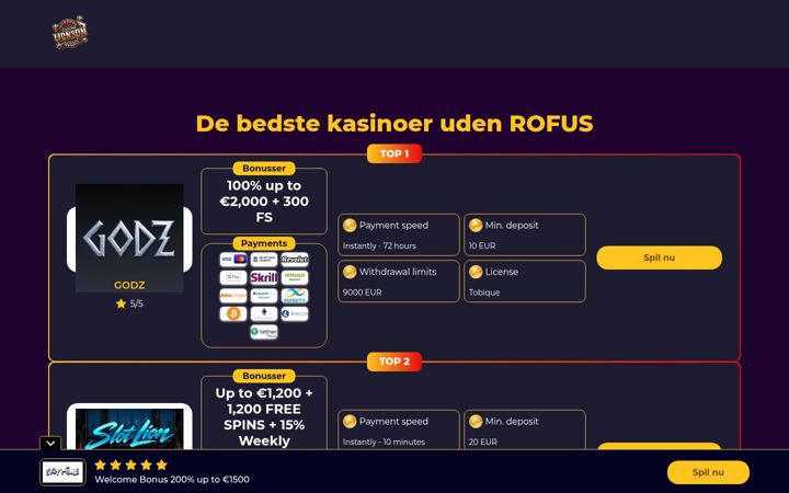 Screenshot of brunderdyrehospital.dk