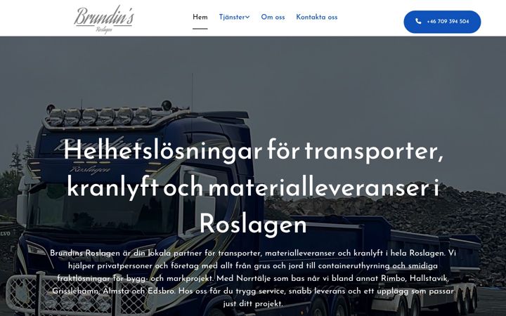 Screenshot of brundinsroslagen.se