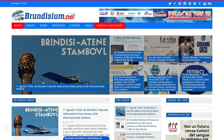 Screenshot ta' brundisium.net