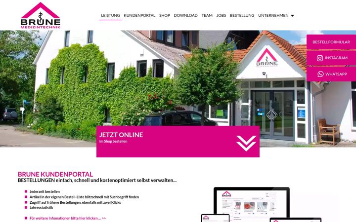 Screenshot of brune-medizintechnik.de
