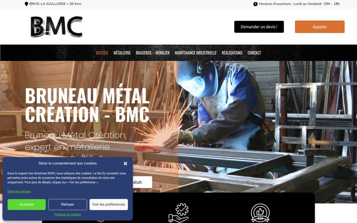 Screenshot of bruneau-metal-creation.fr